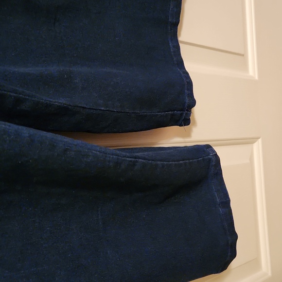 Derek Heart stretchy denim jumper romper with cut out side, Capri length - Picture 4 of 5